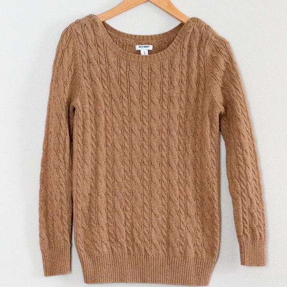 Old Navy Sweaters - ⭐️3/$15⭐️ Brown Knit Long Sleeve Sweater